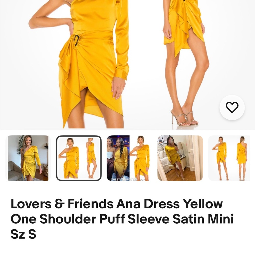 Lovers + Friends Golden Yellow Dress